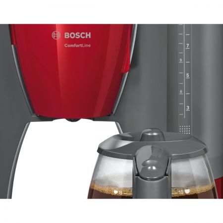 Cafetiera Bosch TKA6A044, 15 Cesti capacitate, 1200 W Putere, Sistem anti-picurare, Oprire automata, Selector aroma