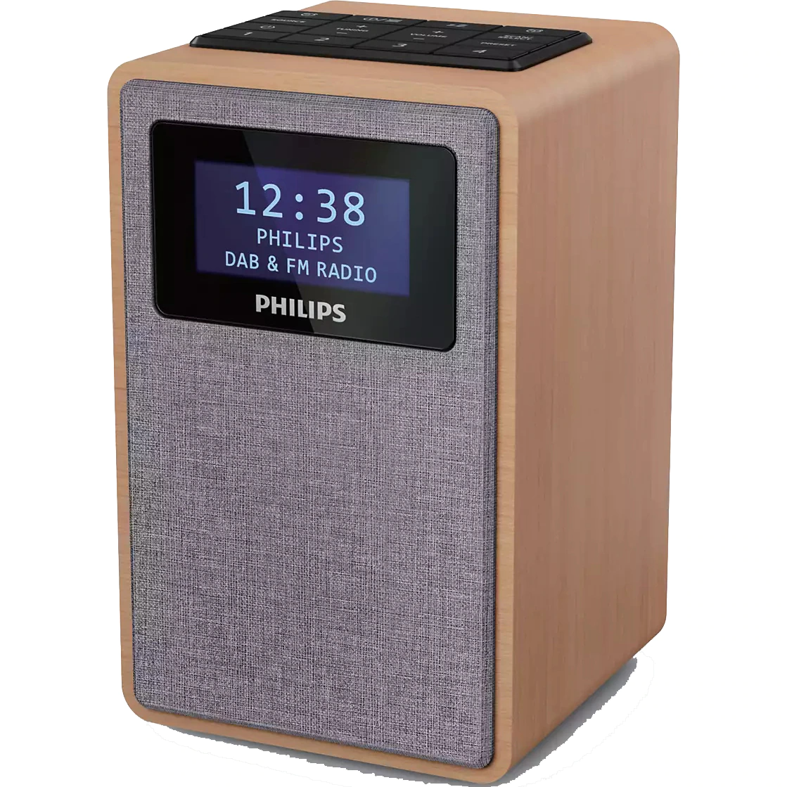 Radio portabil Philips TAR5005/10, DAB+, FM, carcasa lemn