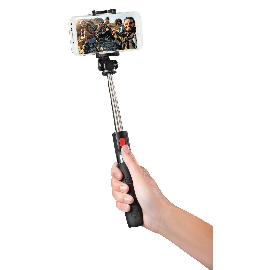 Selfie stick Hama Funstand 57, Declansator Bluetooth, Negru