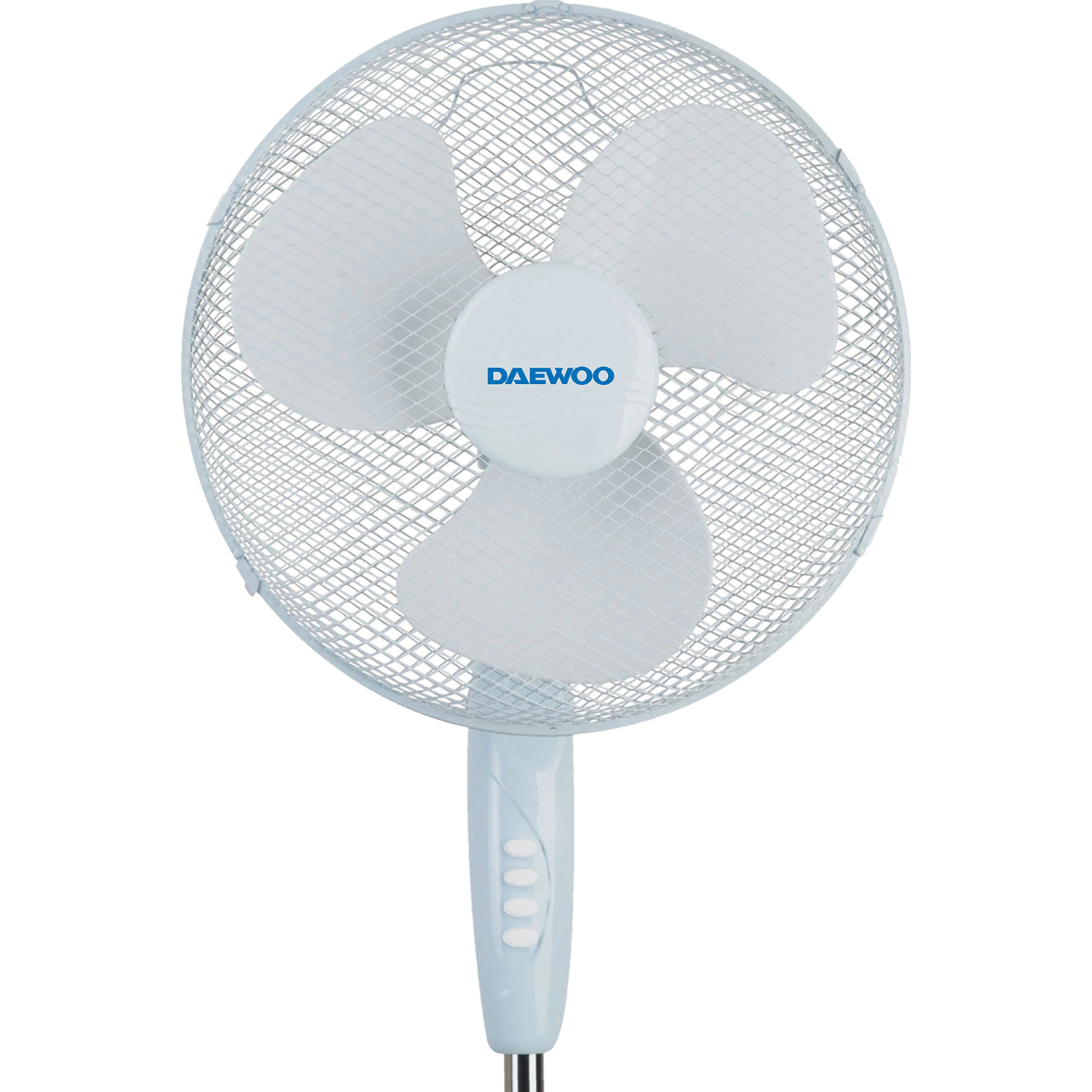 Ventilator cu picior Daewoo DVS1699V, 50W, 3 viteze, diametru 40 cm, oscilare la 90 grade, Alb