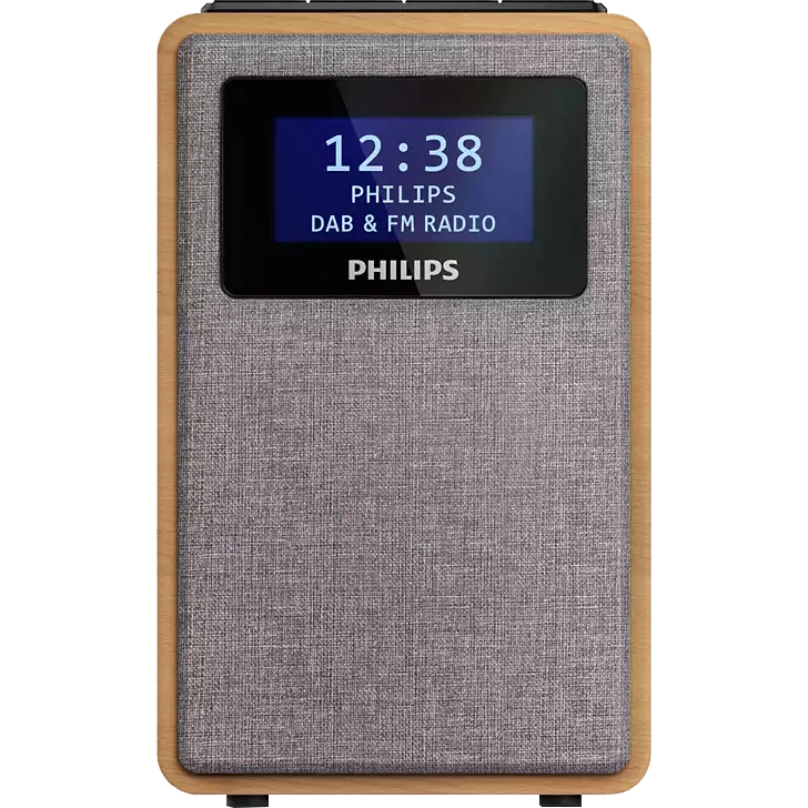 Radio portabil Philips TAR5005/10, DAB+, FM, carcasa lemn