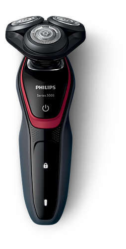Aparat de ras S5130/06 Philips, Lame MultiPrecision, Autonomie: 40 min./13 barbieriri, Timp de incacare: 1 ora, Gri/rosu