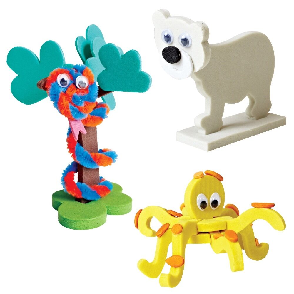 Puzzle 3D creativ Worldwide Animals Imagimake, Multicolor