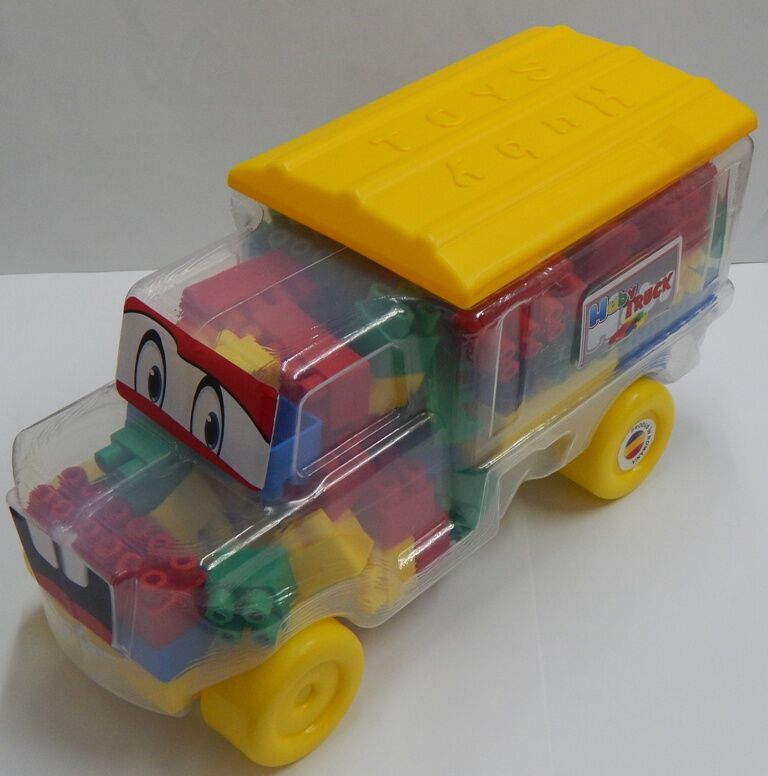 Set camion + cuburi constructie, Huby Toys
