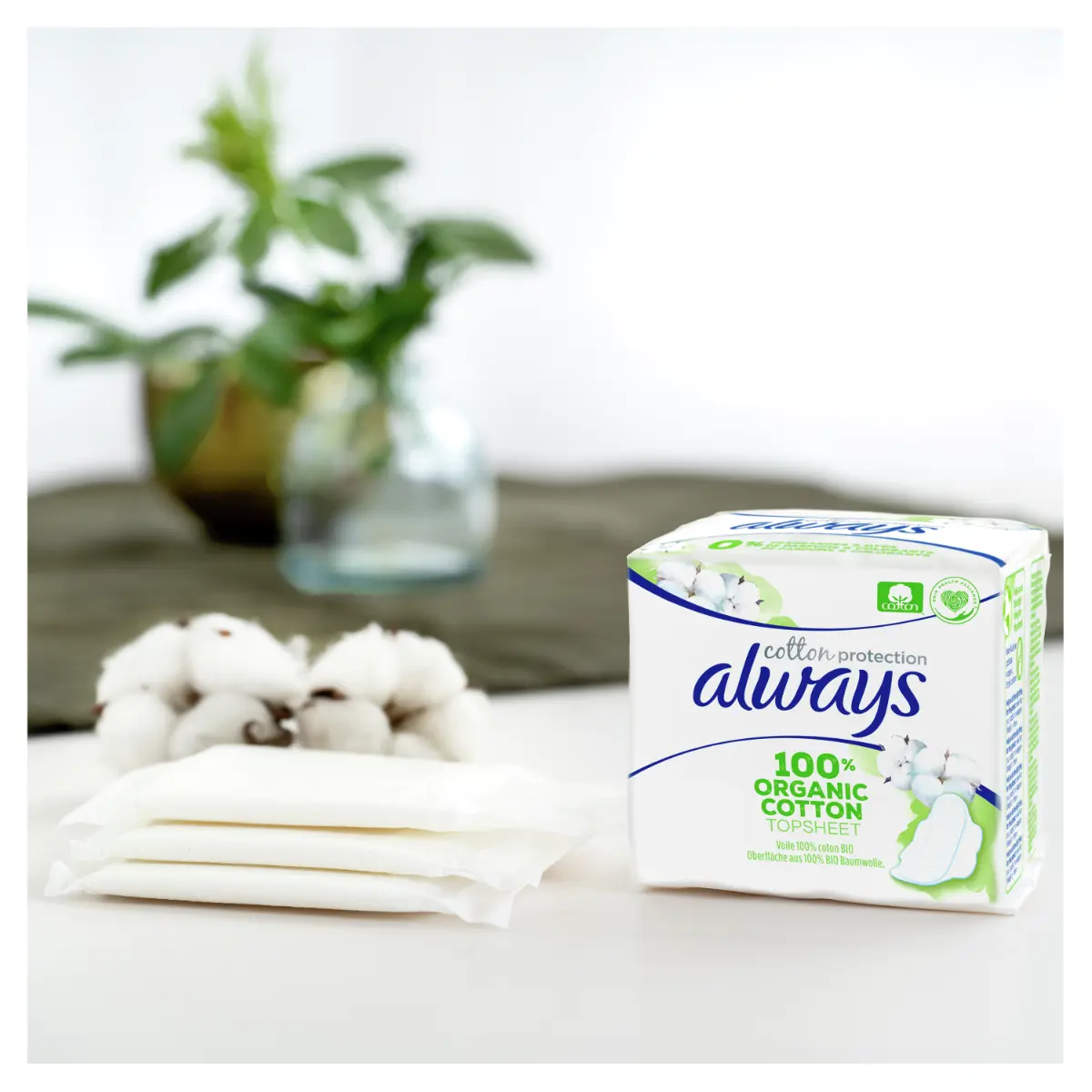 Absorbante Always Cotton Protection Long, 10 bucati