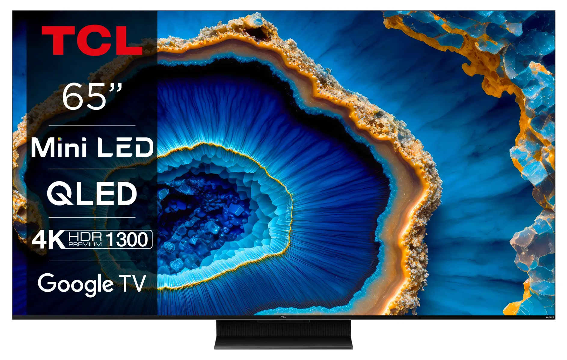 Televizor TCL Mini LED 65C805, 164 cm, Smart Google TV, 4K Ultra HD, 100 Hz, Clasa G, Negru