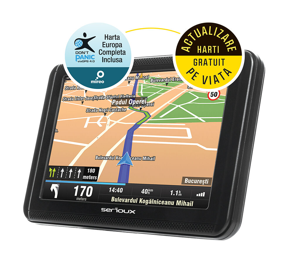 Sistem de navigatie GPS Urban Pilot UPQ500FE Serioux, 5.0