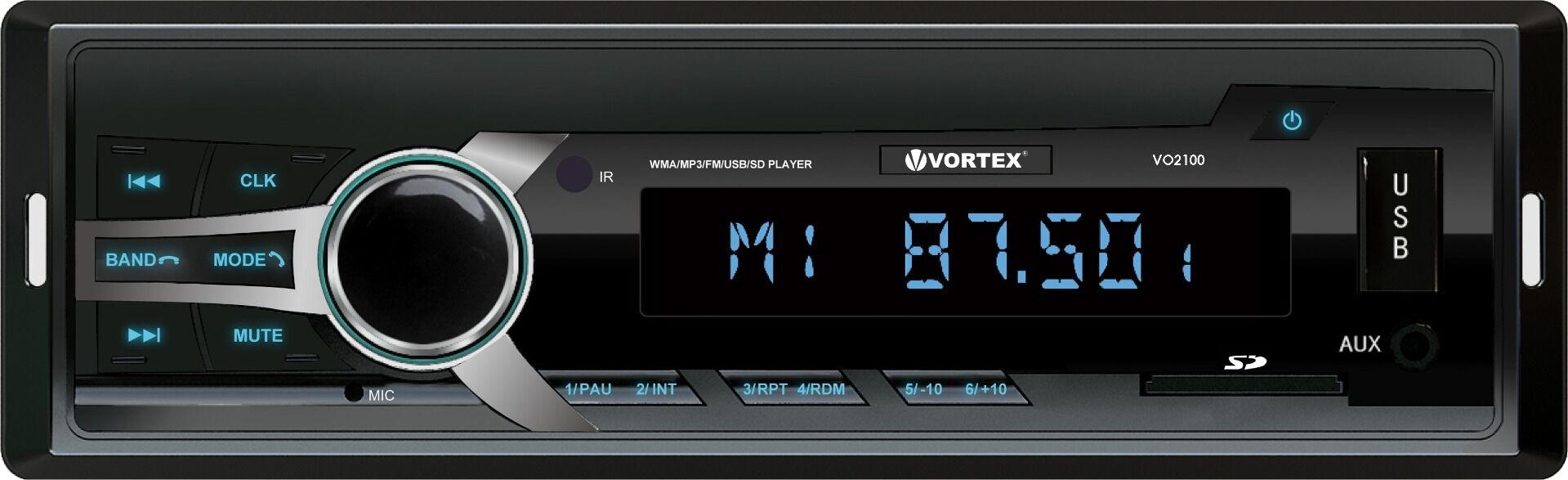 Player auto Vortex VO2100, bluetooth, 4 x 60 W, USB, SD, telecomanda