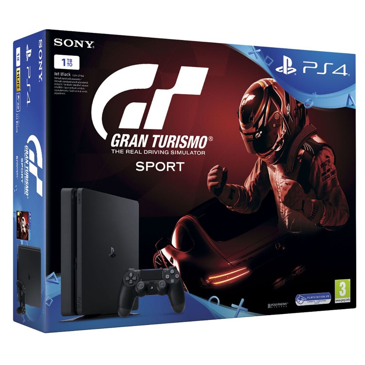 Consola PlayStation 4 Slim Sony 1 TB Black  + Joc Gran Turismo Sport 