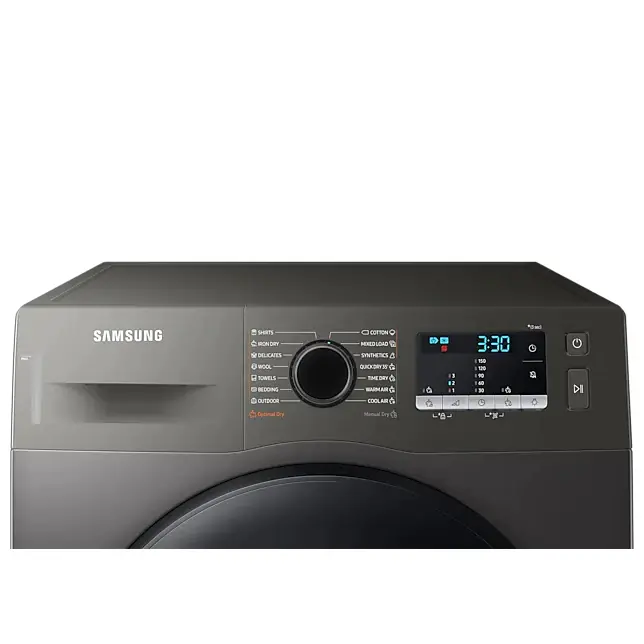Uscator de rufe Samsung DV90TA040AX/LE, Pompa de caldura, 9 kg, Clasa A++, Quick Dry, Optimal Dry, Wrinkle Prevent, Smart Check, Inox