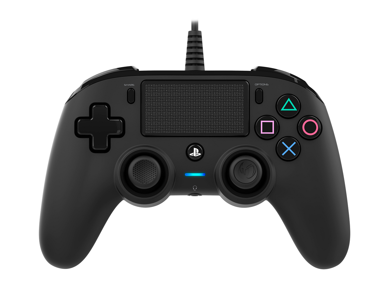 Controller cu fir Nacon Compact pentru Playstation 4, Negru