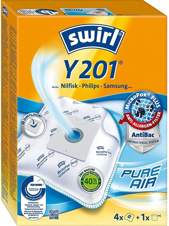 Set 4 saci pentru aspiratoare Swirl Y201 MicroPor Plus