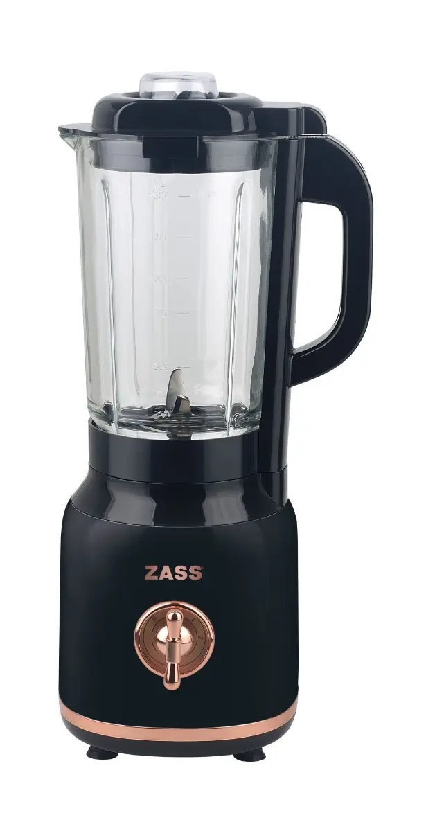 Blender de masa Zass ZSB 20, 1.5 litri, 2 trepte de viteza, 600 W, Negru / Auriu