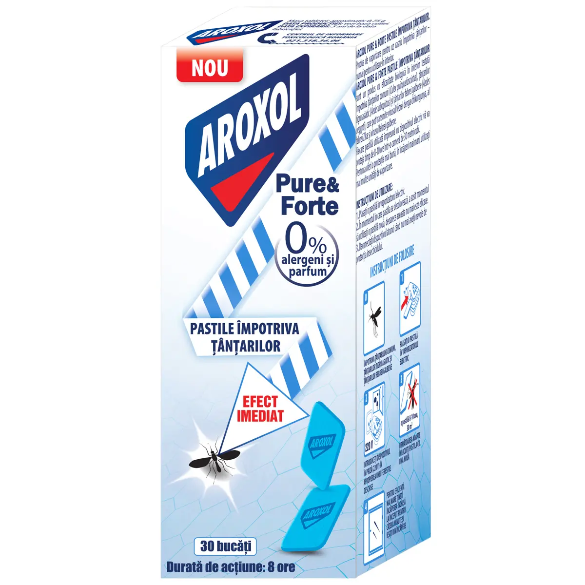 Rezerva pastile impotriva tantarilor Aroxol Pure&Forte, 30 buc