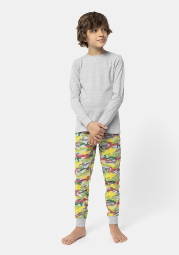 Pijama maneca lunga baieti 3/8 ani