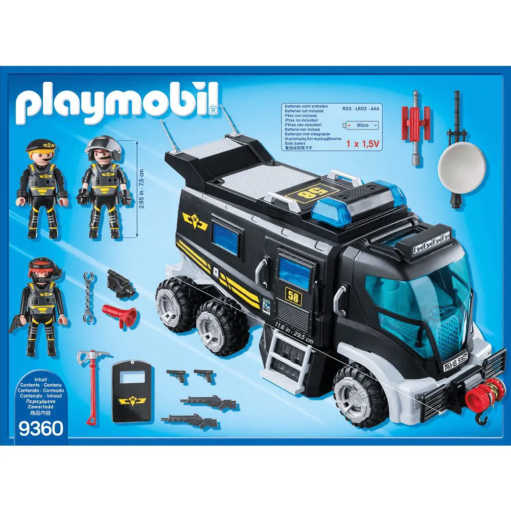 Jucarie Playmobil Tactical Police Unit - Camionul echipei SWAT
