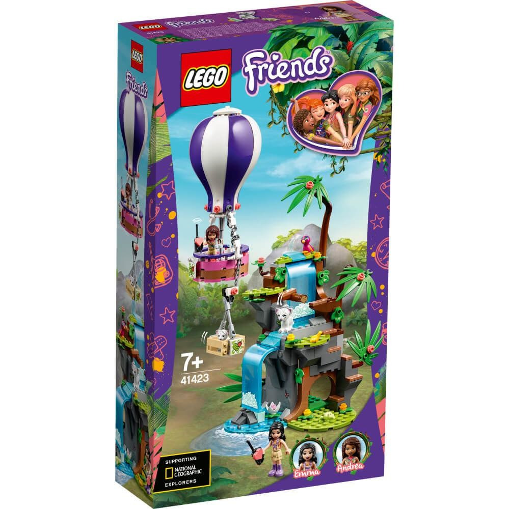 LEGO Friends Salvarea tigrului din jungla cu balonul de aer cald 41423