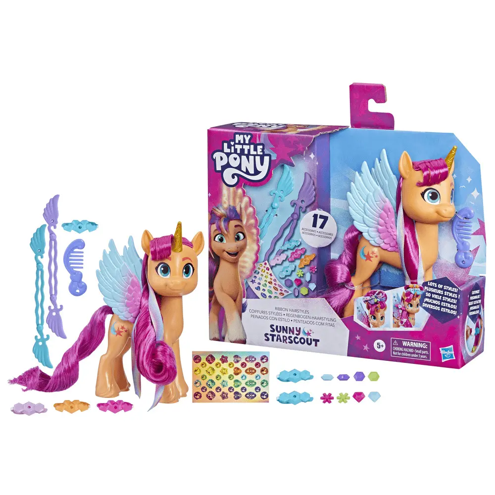 Set cu figurina Sunny Starscout My Little Pony: Ribbon Hairstyle, Multicolor