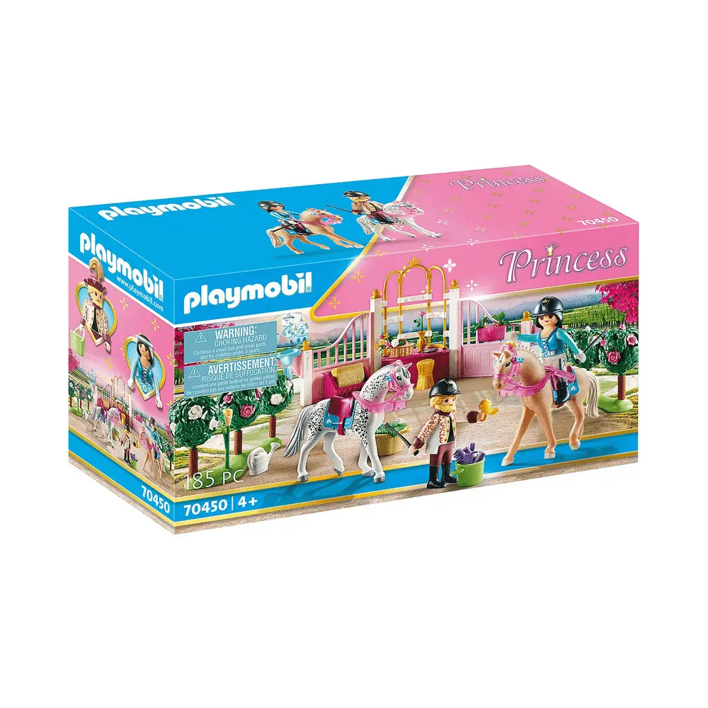 Set constructii Playmobil Princess Lectii regale de calarie 70450, 185 piese
