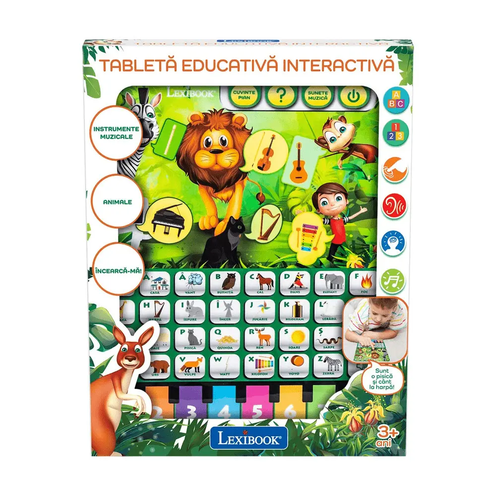 Tableta educativa interactiva Animals Lexibook, Multicolor