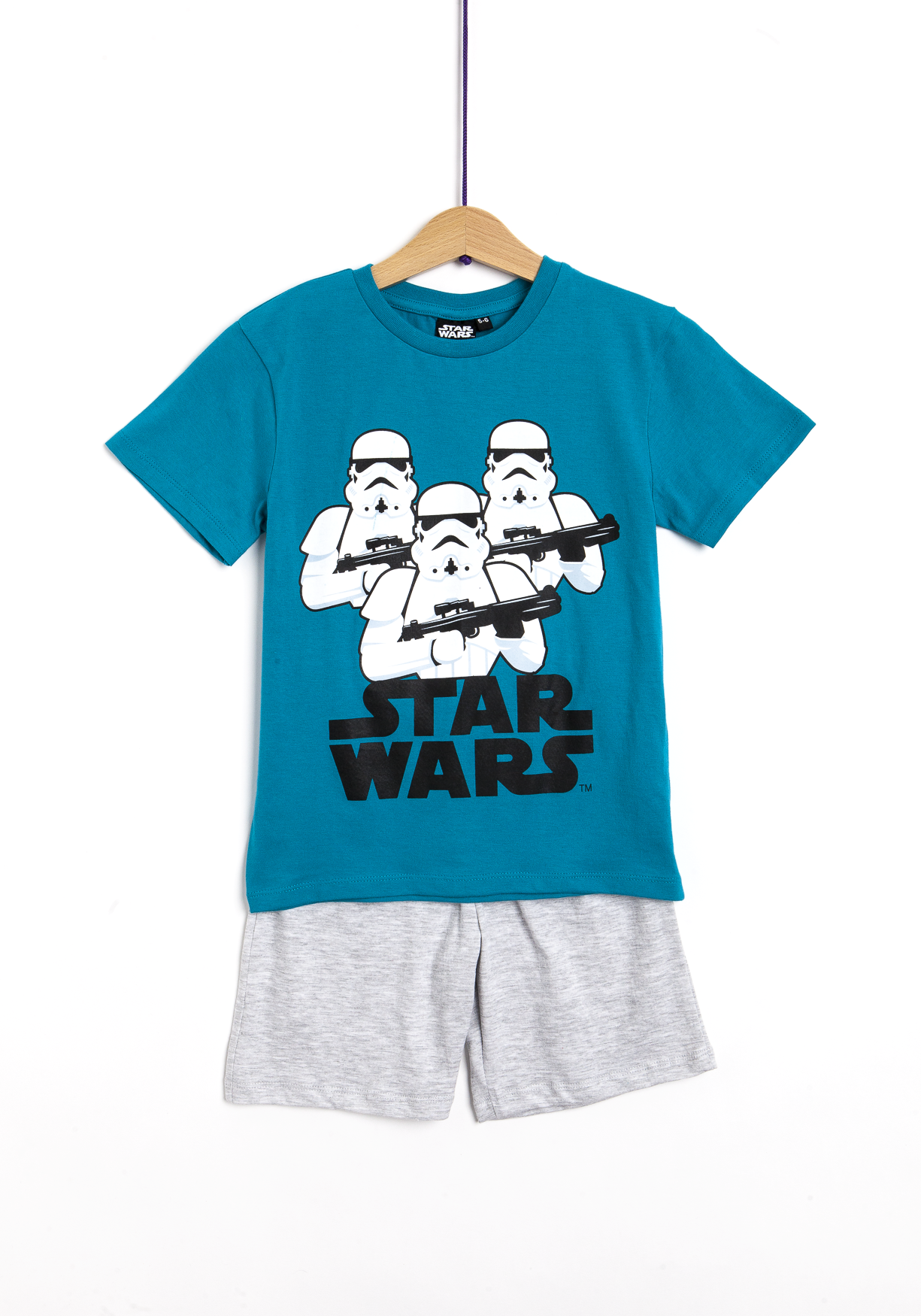 Pijama maneca scurta baieti 3/8 ani Star Wars