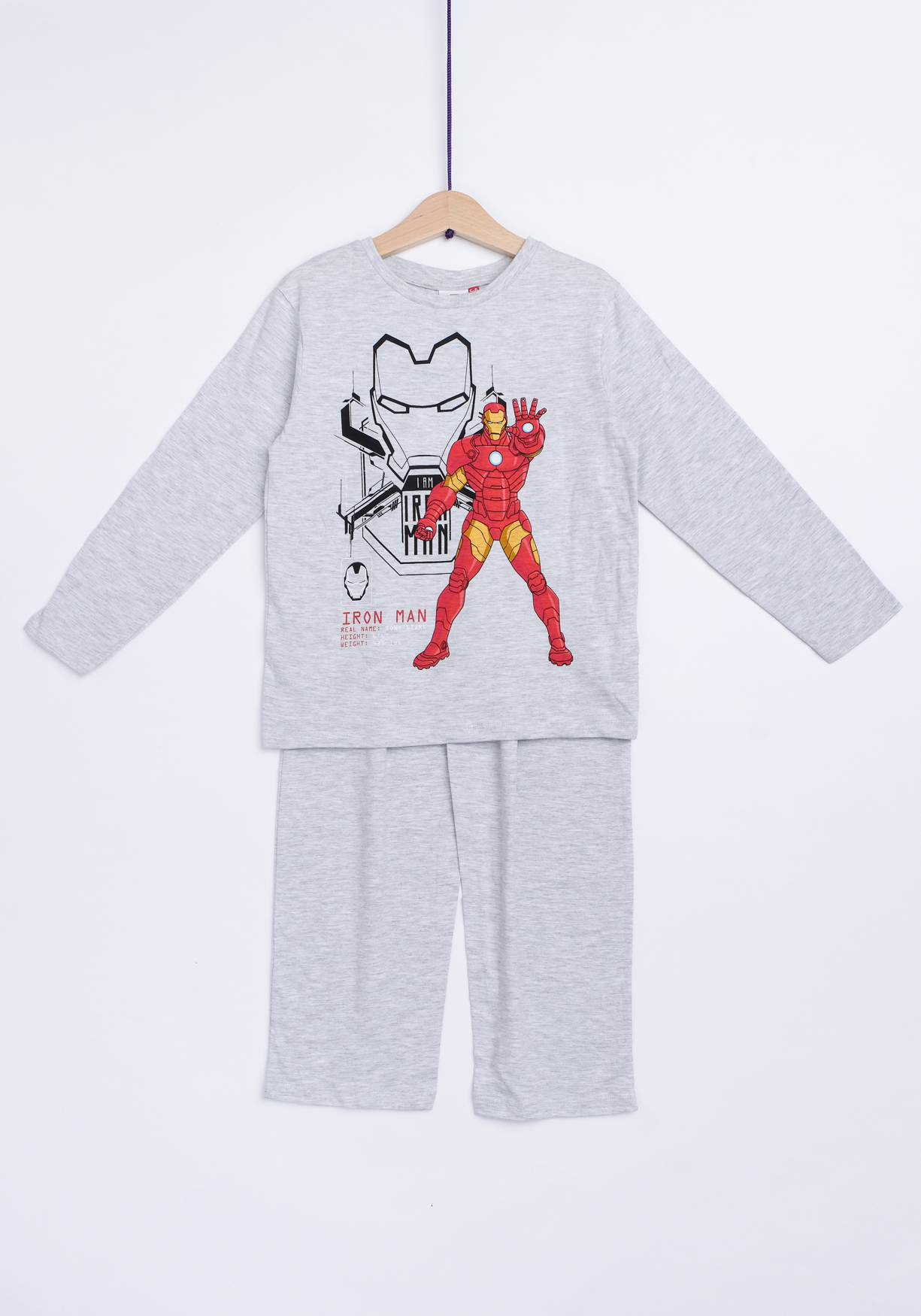 Pijama maneca lunga baieti Iron Man 2/8 ani