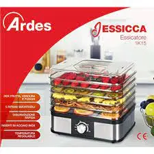 Deshidrator de fructe si legume Ardes Jessicca AR1K15, 5 tavi, 245 W, Negru / Inox
