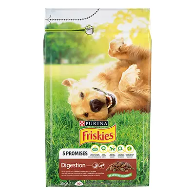 Hrana uscata pentru caini adulti Friskies Digestion Vita, Miel si Cicoare, 3 kg