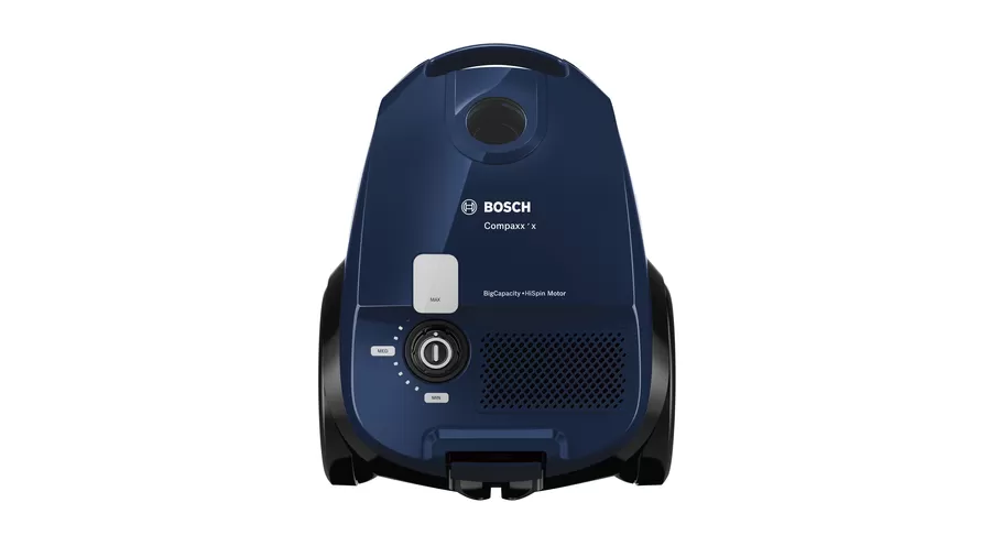 Aspirator cu sac Bosch Compaxx’x BZGL2A311, 600 W, 3.5 Litri, motor HiSpin, Albastru