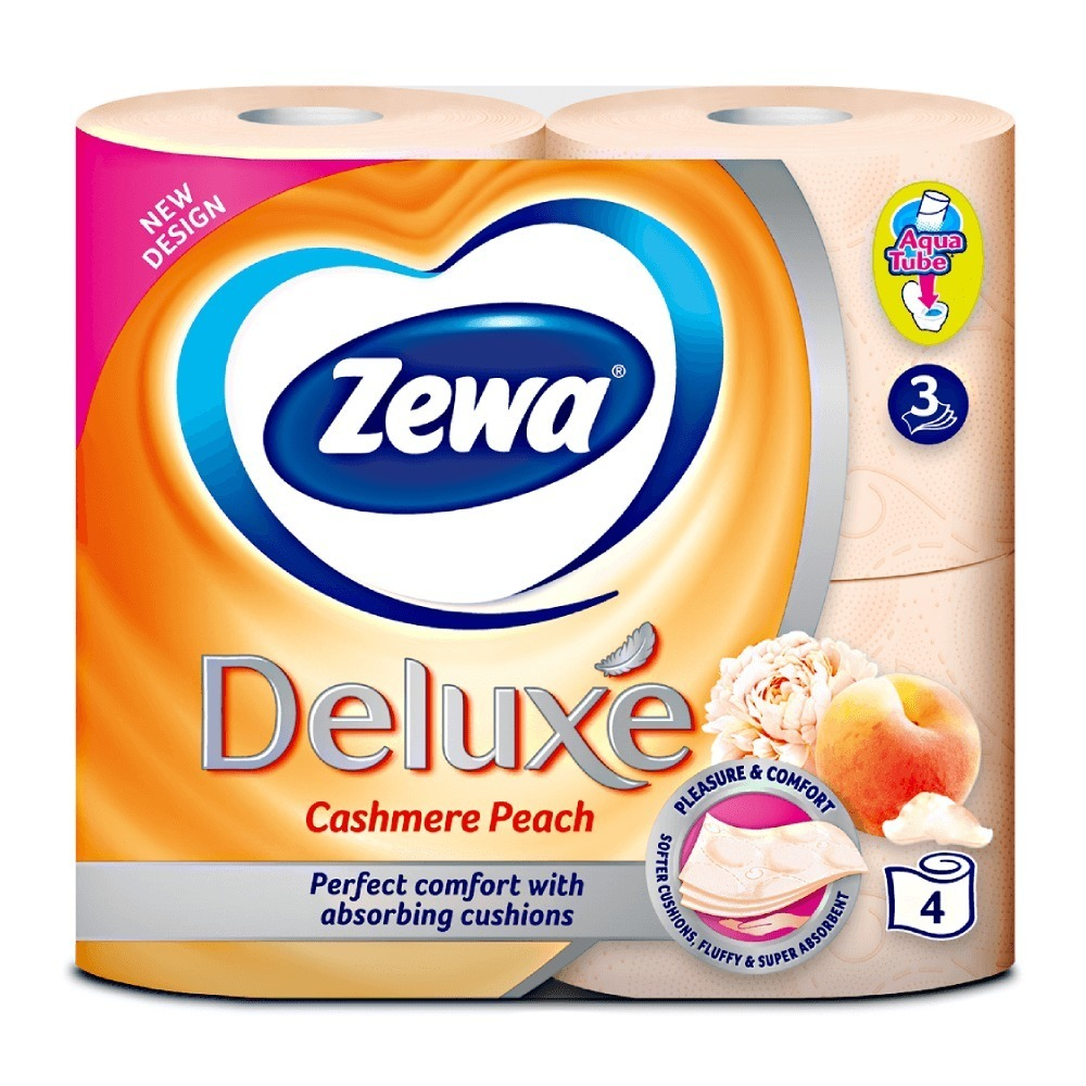 Hartie igienica Zewa Deluxe Cashmere Peach 4 role 3 straturi