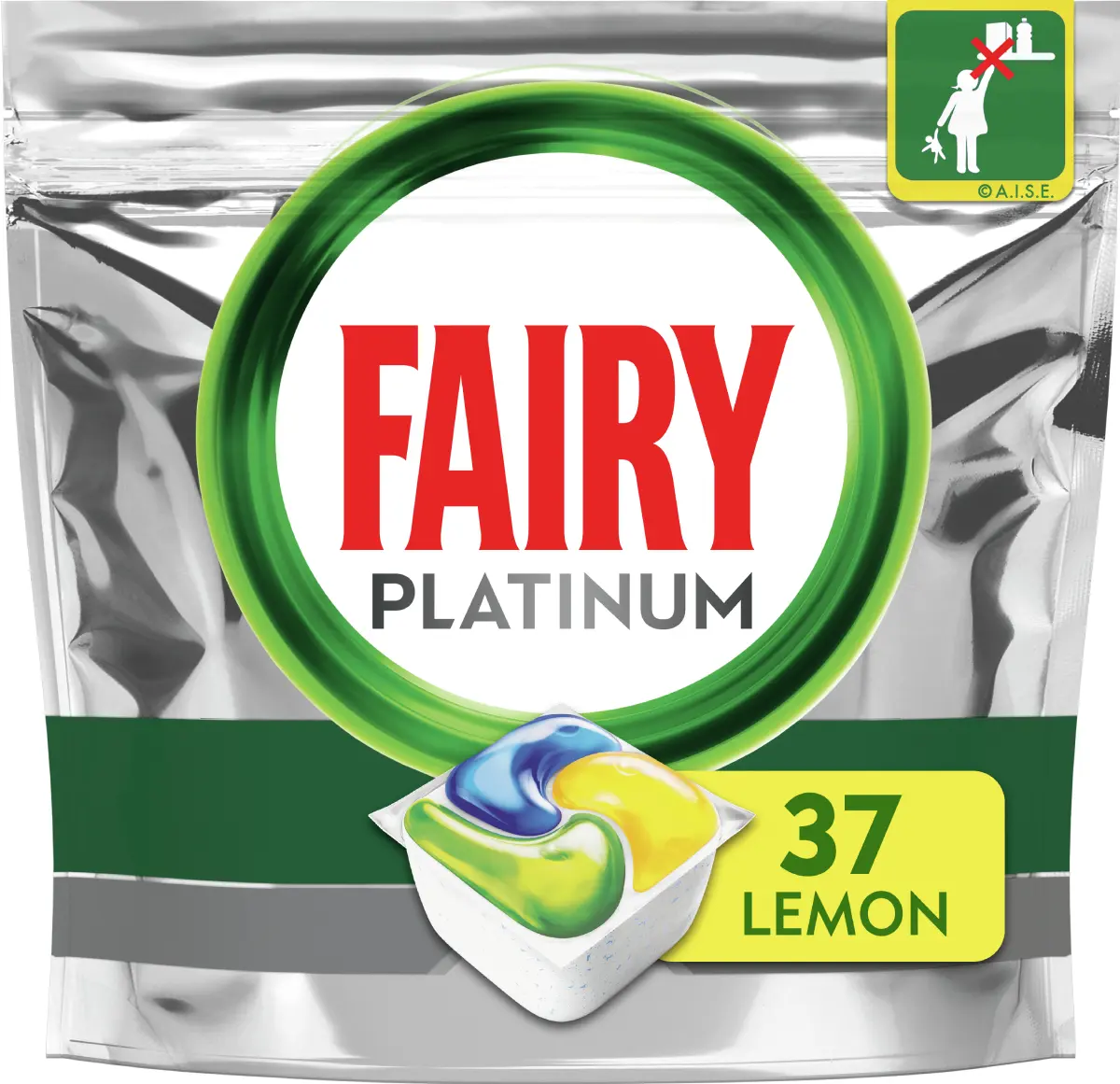 Detergent de vase capsule Fairy Platinum, 37bucati