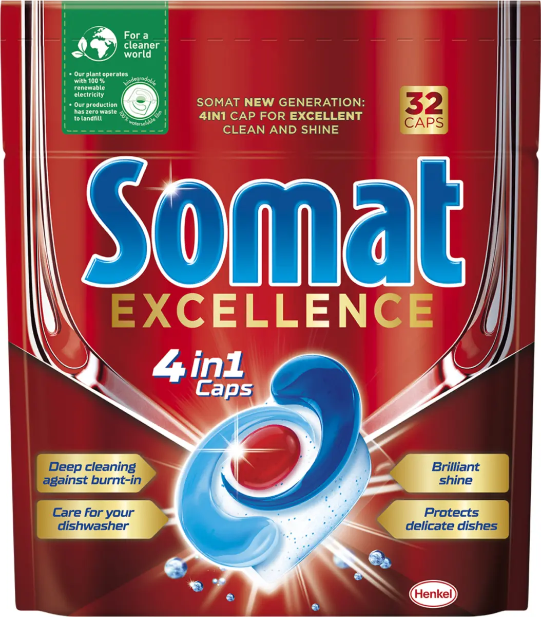 Detergent pentru masina de spalat vase Somat Excellence, 32 spalari