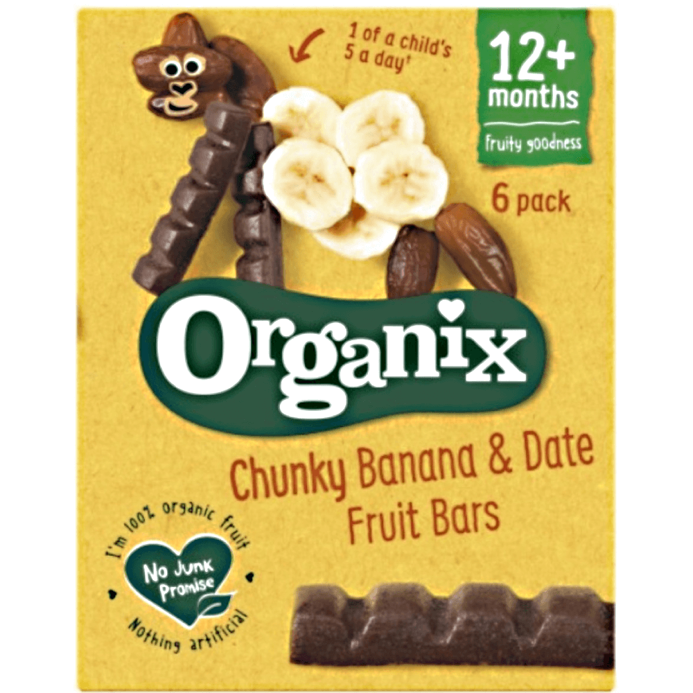 Batoane ecologice din curmale si banane Organix Goodies 6x17g