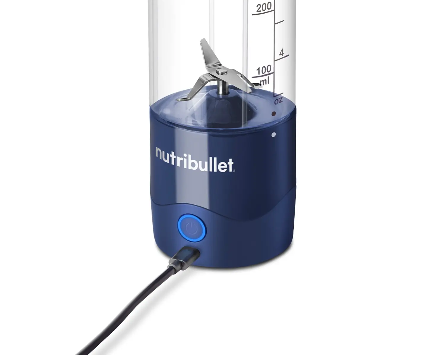 Blender portabil Nutribullet NBP003NBL, 475 ml, USB-C, Albastru