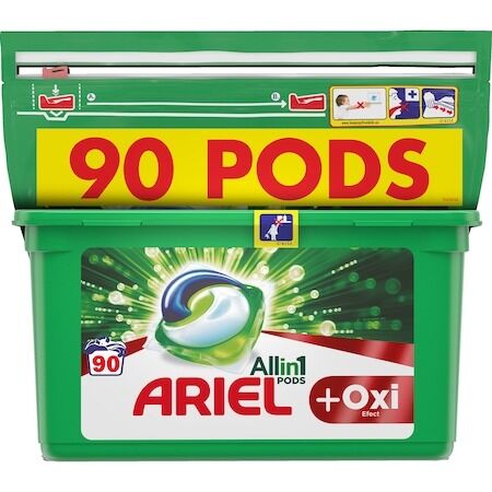 Detergent capsule Ariel All in One PODS Plus Oxi Effect, 90 spalari