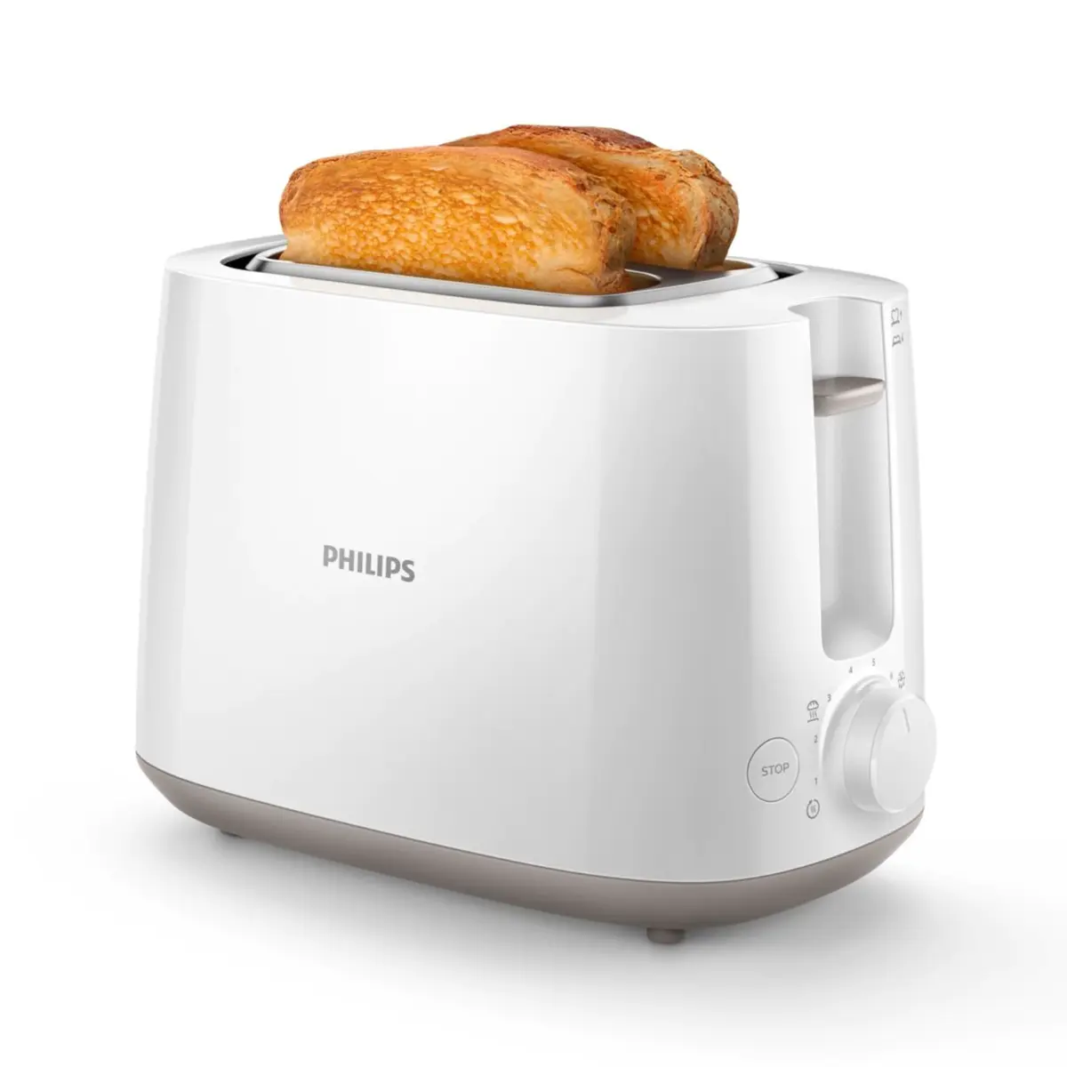 Prajitor de paine Philips HD2581, putere 750 W, 2 felii, Alb