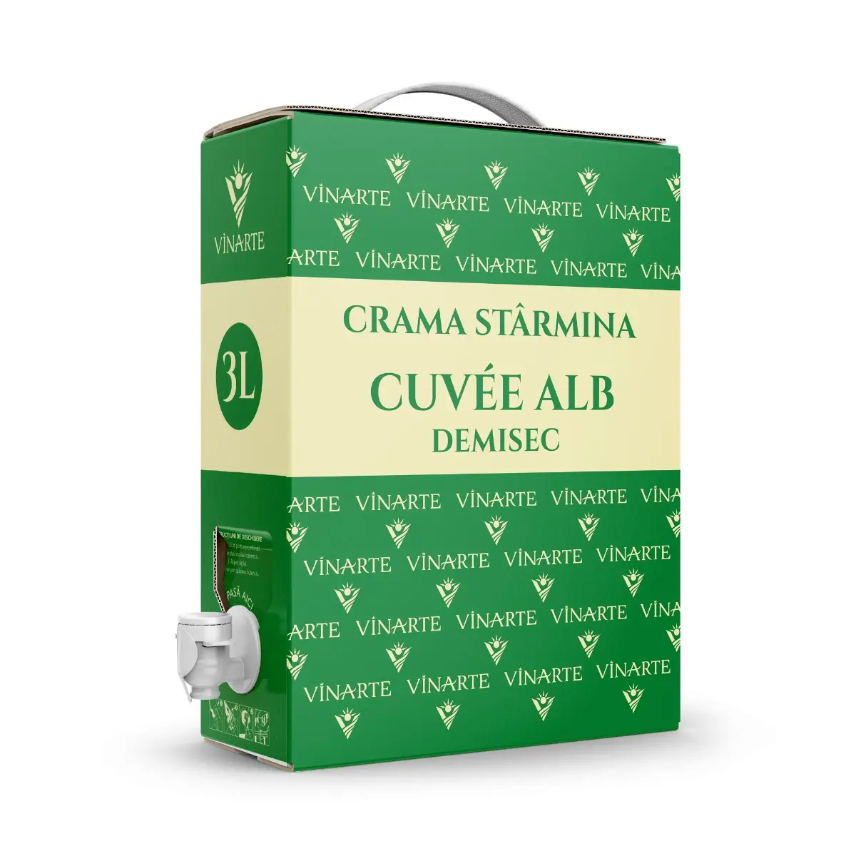 Vin Alb Vinarte, Crama Starmina, Demisec, 3L