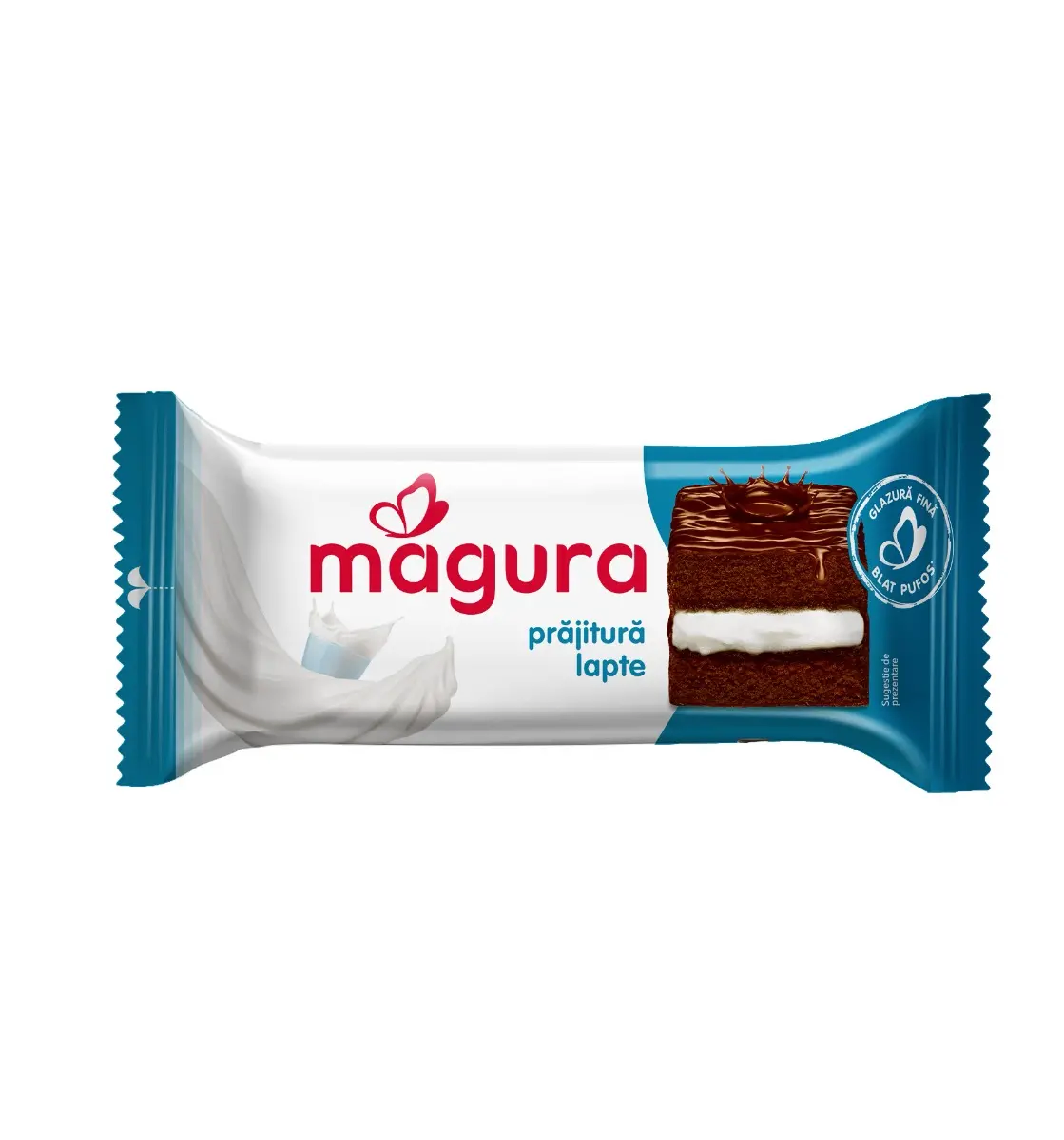 Prajitura Magura cu crema de lapte & glazura de cacao 35g