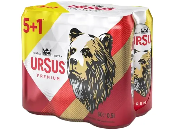 Bere blonda Ursus 6 buc x 0.5L