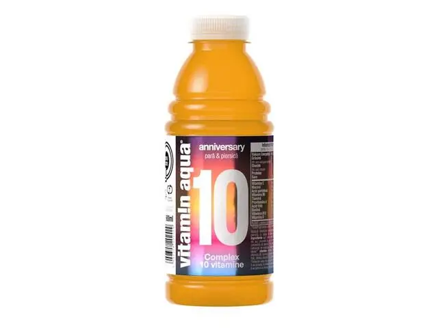 Bautura Racoritoare Necarbogazoasa Vitamin Aqua 10 Pear & Peach 0,6 L