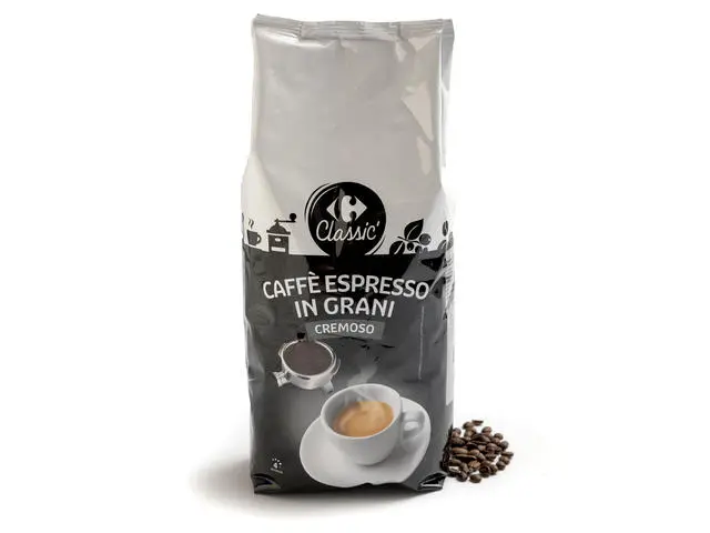 Cafea espresso boabe cremosso Carrefour Classic 1 kg