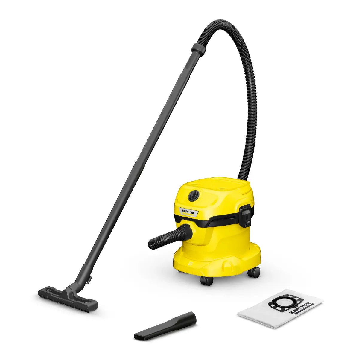 Aspirator multifunctional Karcher WD 2 PLUS V-12/4/18, 12 litri, 1000 W, Galben