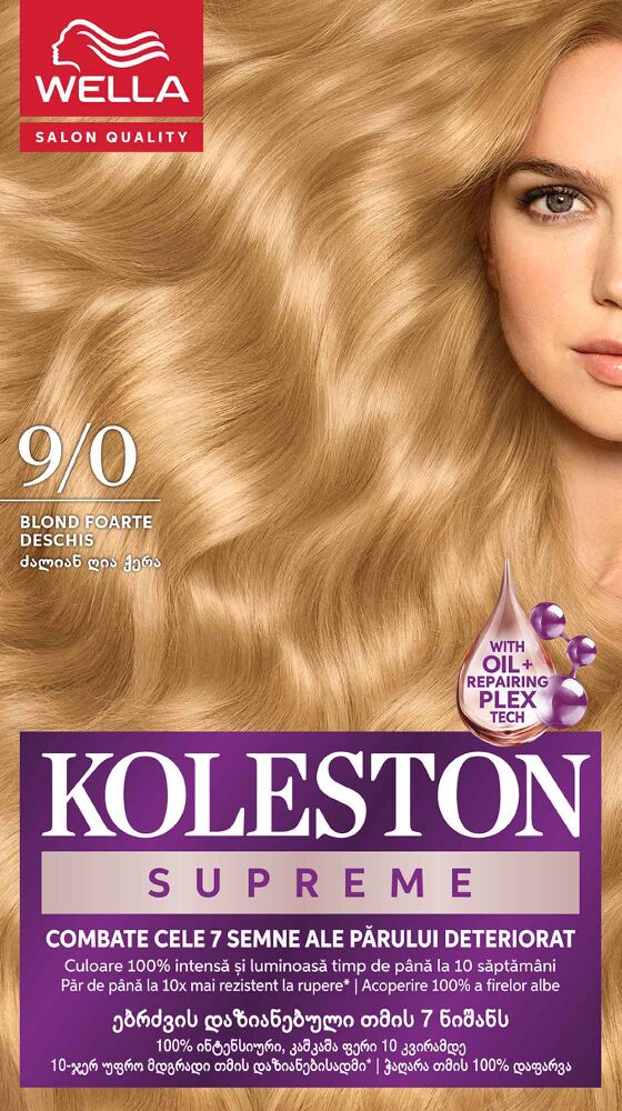 Vopsea De Par Koleston Supreme 9/0 Blond Forte Deschis