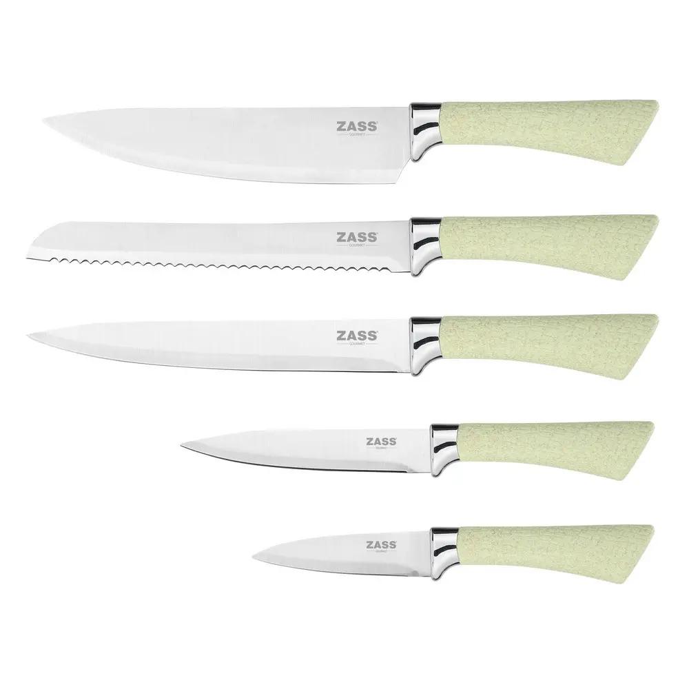 Set cutite si ustensile de bucatarie Zass ZG-KS 01, 12 piese