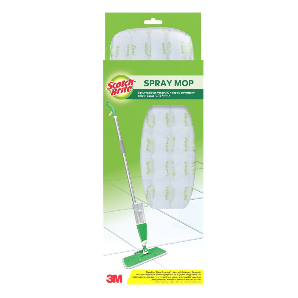 Mop plat cu pulverizator si dozator spray Scotch-Brite, Multicolor