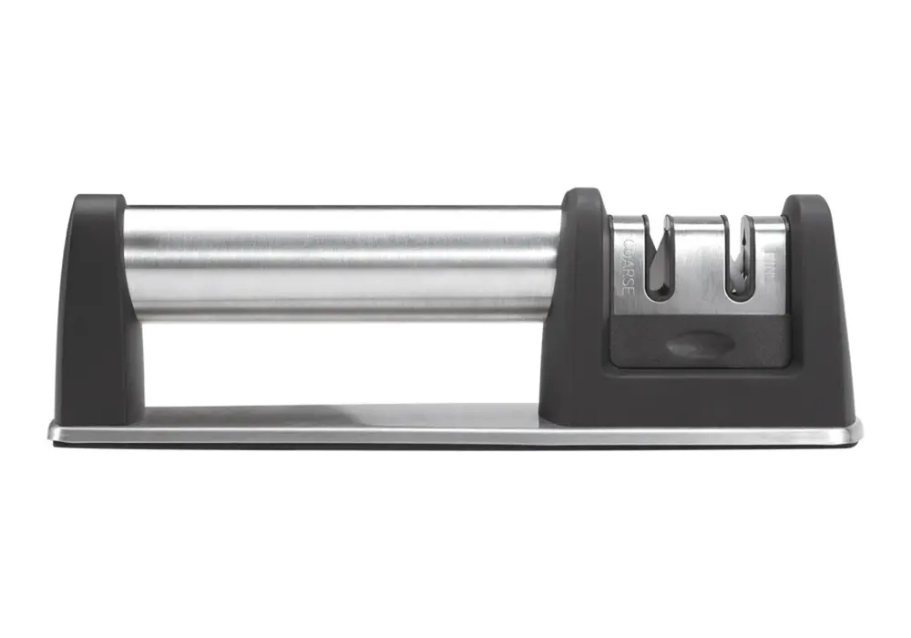 Ascutitor pentru cutite Bergner Elite, inox, 20.5 cm, Argintiu/Negru
