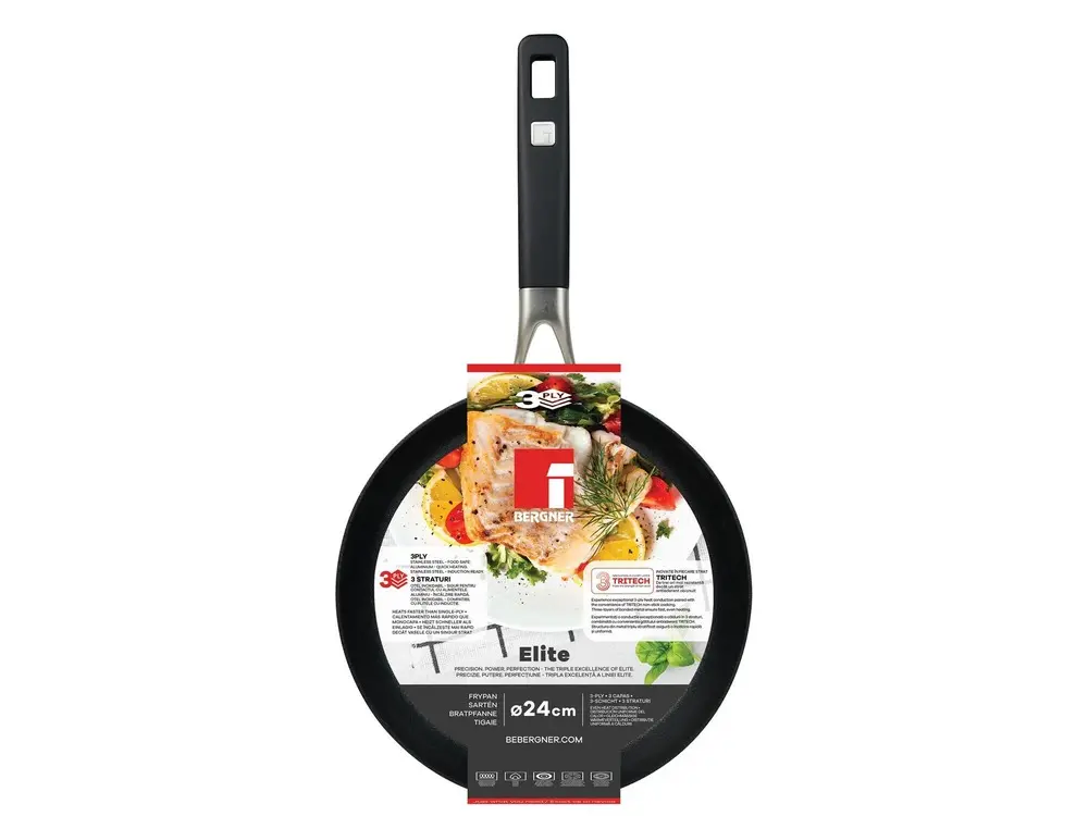 Tigaie Bergner Elite, inox, 24 cm, Argintiu