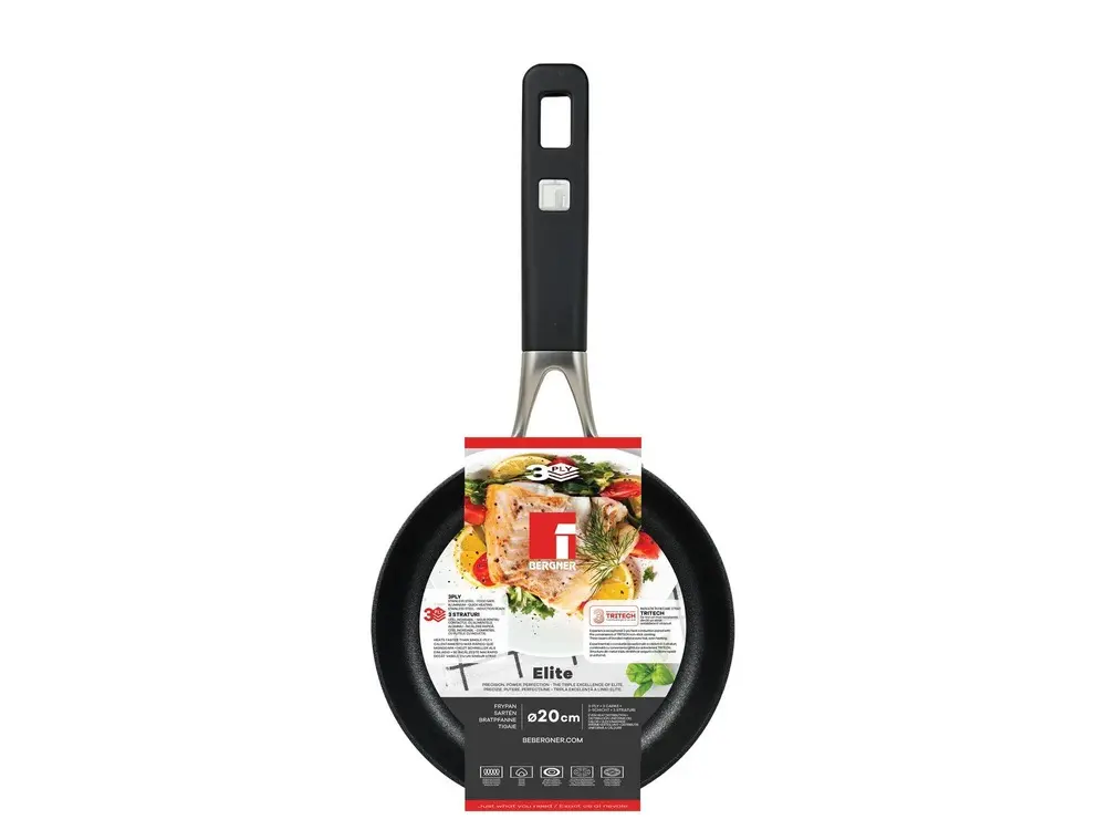 Tigaie Bergner Elite, inox, 20 cm, Argintiu