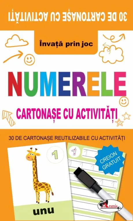 Invata prin joc. Numerele. Cartonase cu activitati