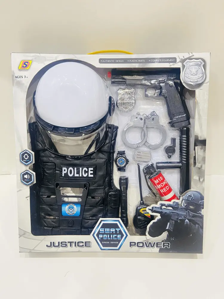 Set accesorii politie, 12 piese, Multicolor